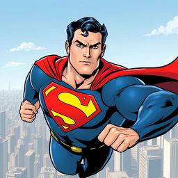 Create an image of Superman from the comic strips