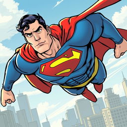 Create an image of Superman from the comic strips