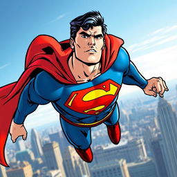 Create an image of Superman from the comic strips