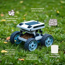 A simple robot designed for real-life creation that picks up waste, determines if it is organic with the help of a sensor, and only picks up organic waste