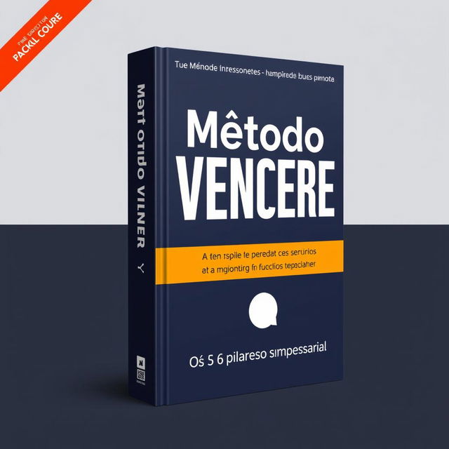 Create a book cover with the title 'Método VENCER - Os 6 pilares do sucesso empresarial'