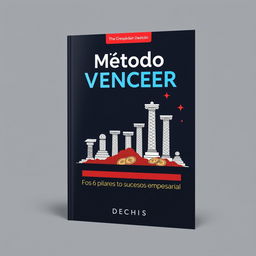 Design a book cover with the title 'Método VENCER - Os 6 pilares do sucesso empresarial'