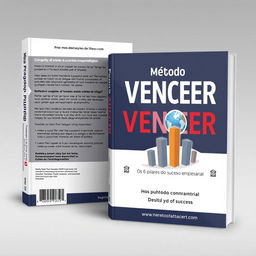 Design a book cover with the title 'Método VENCER - Os 6 pilares do sucesso empresarial'