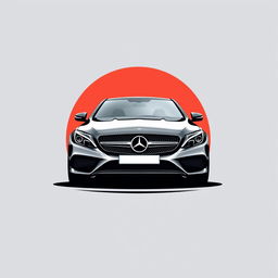 A T-shirt design featuring a sleek and stylish Mercedez Benz C180 car