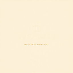 A logo with an illustration for the company 'GiftGenius' including the company name, in light beige color, in a minimalist, outline style