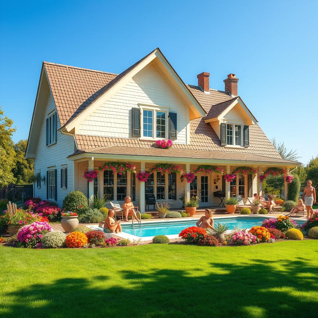 A beautiful house with a summer theme