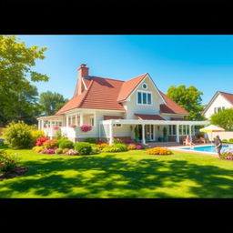 A beautiful house with a summer theme