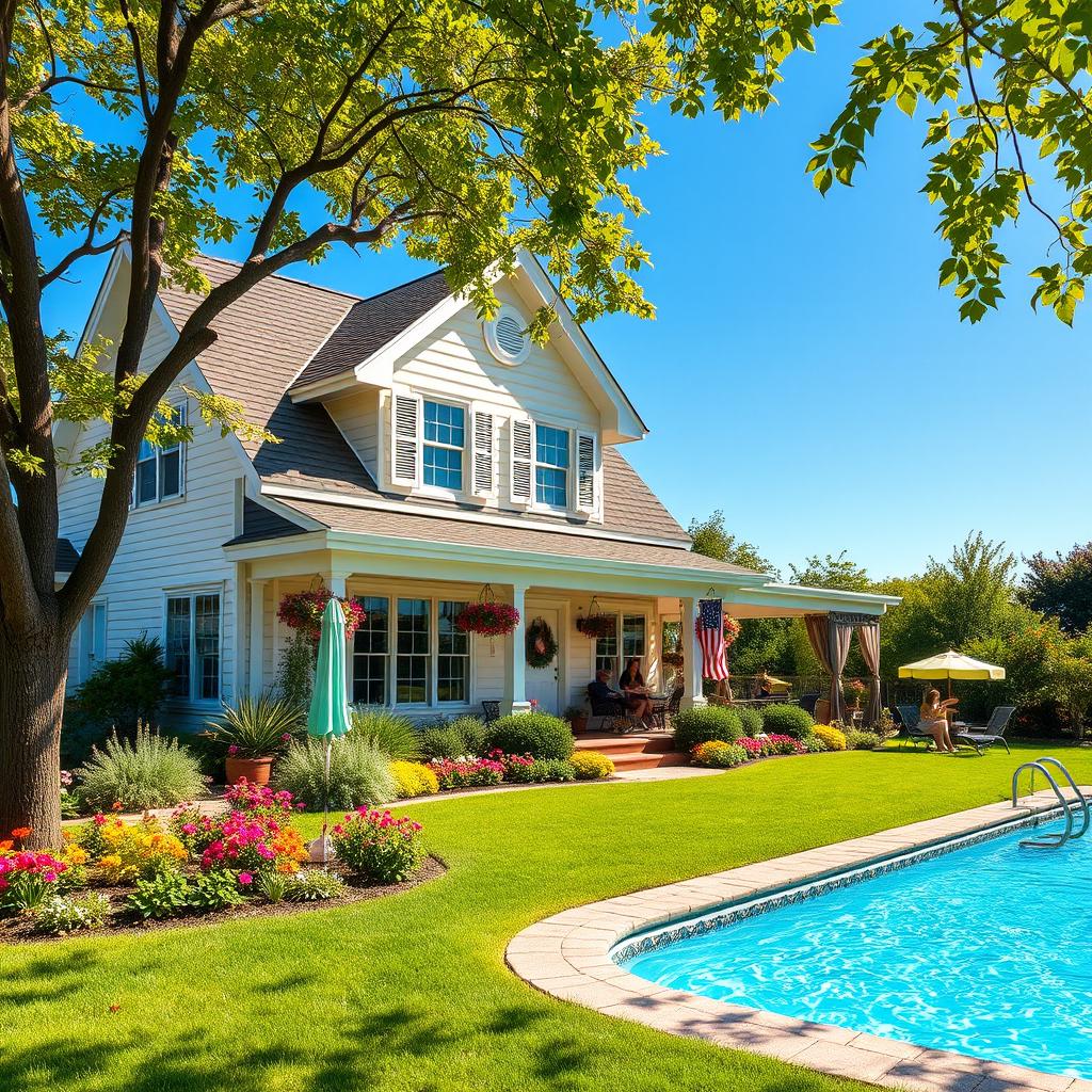 A beautiful house with a summer theme