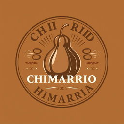 Create a vintage logo in brown color featuring an illustration of a chimarrão gourd