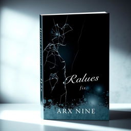 Design a book cover featuring two broken souls intertwined together in a kiss