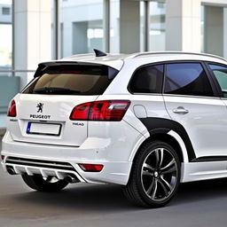 Create a photo of a white Peugeot 4008 2012 diesel 1