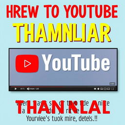 Create a vibrant and eye-catching YouTube thumbnail