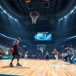 A futuristic basketball game set in the Olympics of 2090