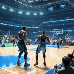 A futuristic basketball game set in the Olympics of 2090