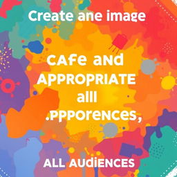 Create an image that is safe and appropriate for all audiences