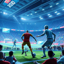 A futuristic soccer game set in the Olympics of 2090