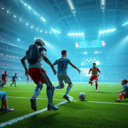 A futuristic soccer game set in the Olympics of 2090