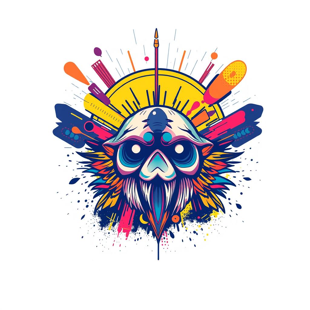 Create a t-shirt design featuring a creative and modern graphic