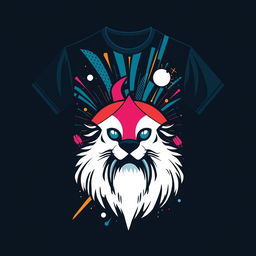 Create a t-shirt design featuring a creative and modern graphic