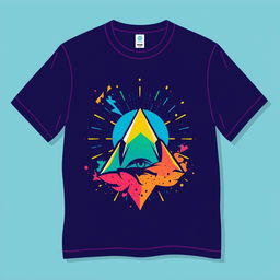 Create a t-shirt design featuring a creative and modern graphic