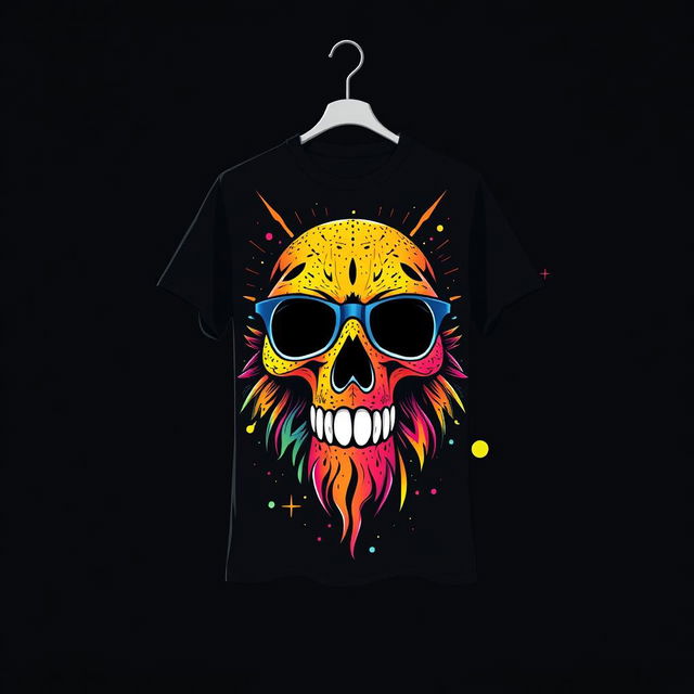 Create a t-shirt design featuring a creative and modern graphic