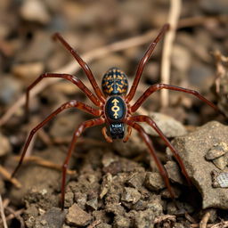 A highly detailed image of a Loxosceles spider, commonly known as a brown recluse