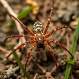 A highly detailed image of a Loxosceles spider, commonly known as a brown recluse