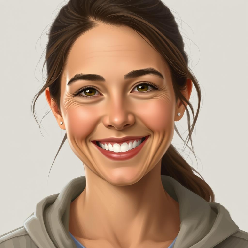 A detailed and realistic portrait of a woman