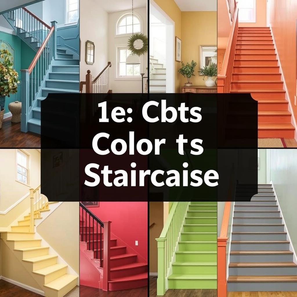 Create an image showcasing a variety of colors for staircases