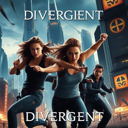 A dynamic and action-packed scene inspired by the Divergent movie