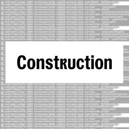 A white background with the text 'Under Construction' in black, with HTML code in the background