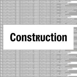 A white background with the text 'Under Construction' in black, with HTML code in the background