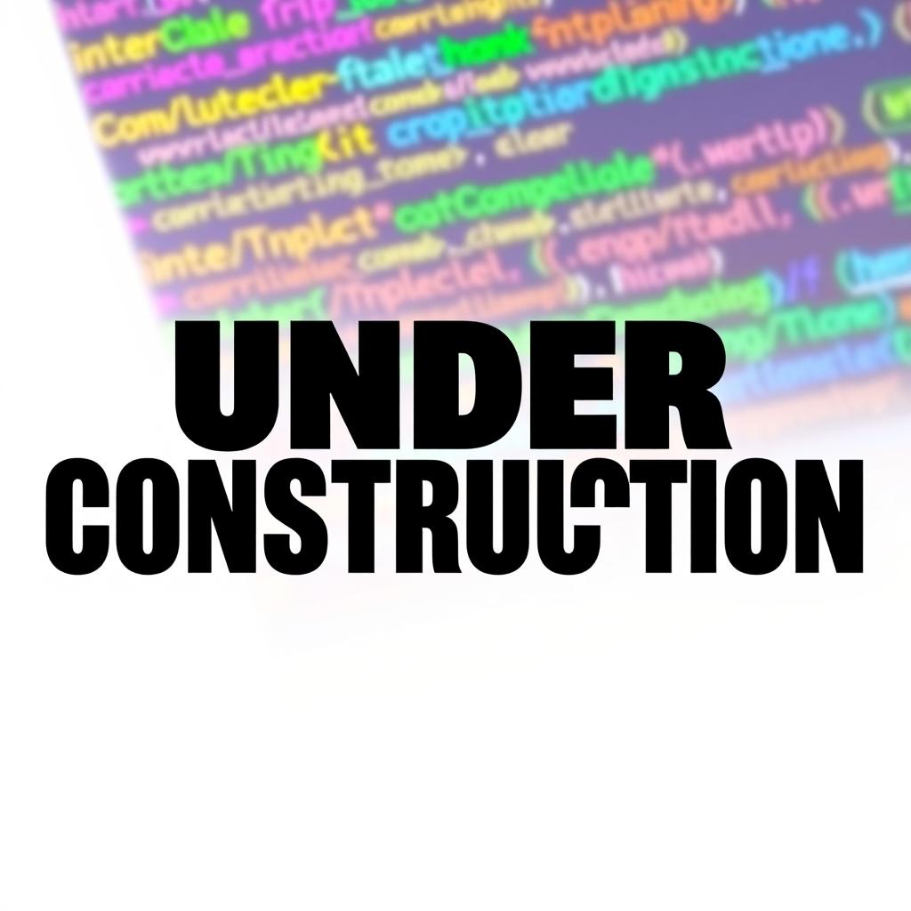 A white background with the text 'Under Construction' in bold black font