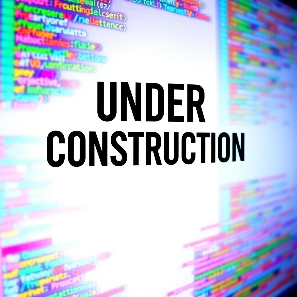 A white background with the text 'Under Construction' in bold black font