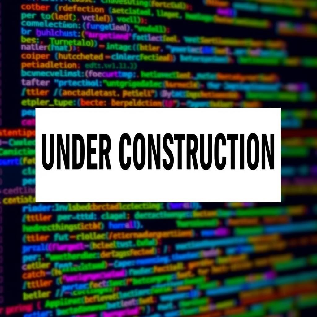 A white background with the text 'Under Construction' in bold black font