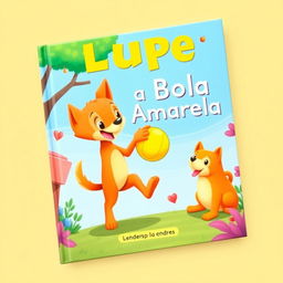 A book cover for a story titled 'Lupe e a Bola Amarela'