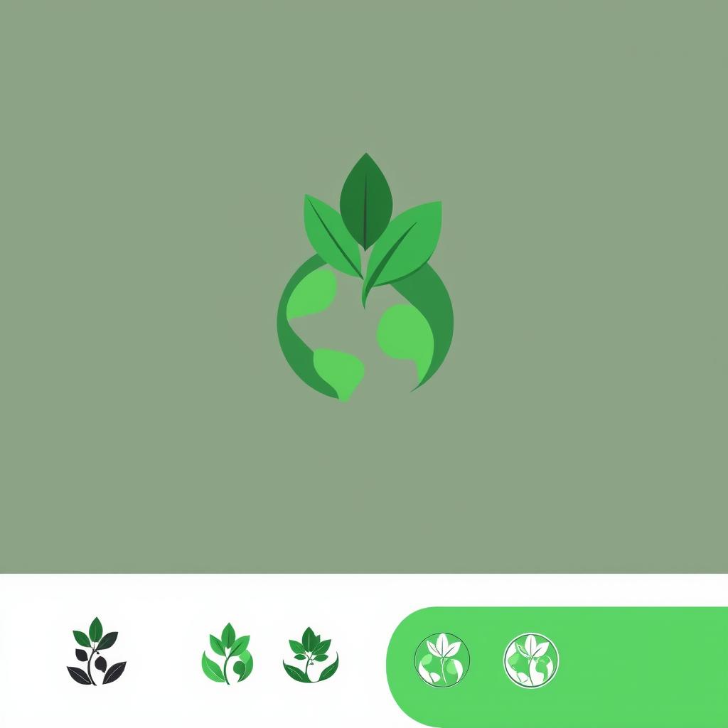 Create a minimalist and eye-catching logo for an eco-friendly company