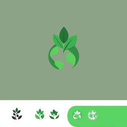 Create a minimalist and eye-catching logo for an eco-friendly company