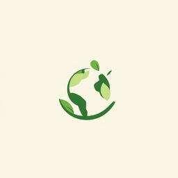 Create a minimalist and eye-catching logo for an eco-friendly company