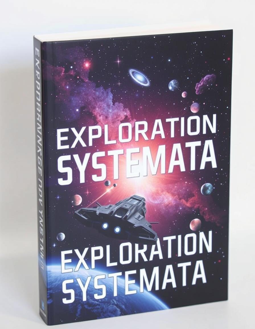 A captivating book cover for a sci-fi novel titled 'Exploration Systemata'