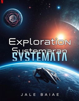 A captivating book cover for a sci-fi novel titled 'Exploration Systemata'