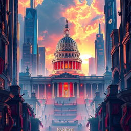 A vivid and detailed depiction of The Capitol from The Hunger Games