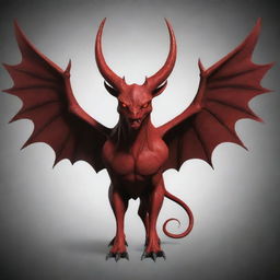 Create an imaginative Pokémon inspired by mythological representation of Satan. It should be fierce and intimidating with gothic elements, such as horns, wings, and fire without any inappropiate or offensive features.