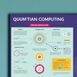 A visually engaging poster explaining quantum computing