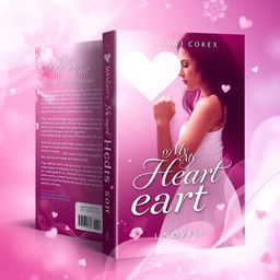 Create a beautiful book cover for a novel titled 'Whispers of My Heart'