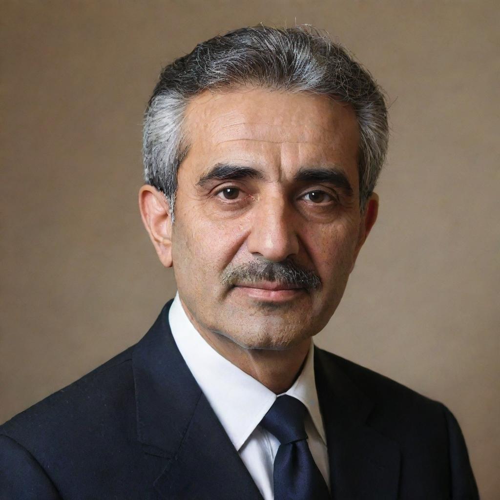 Portrait of a man named Alireza Khosravani Lor with distinguished features, radiating a confident and serene demeanor.