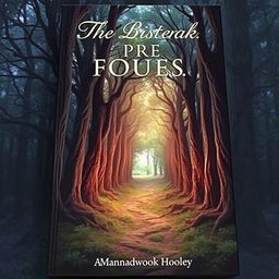 A captivating book cover featuring an enchanted forest with tall, ancient trees and a mystical glow