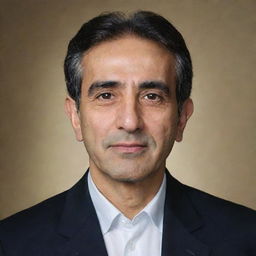 Portrait of a man named Alireza Khosravani Lor with distinguished features, radiating a confident and serene demeanor.