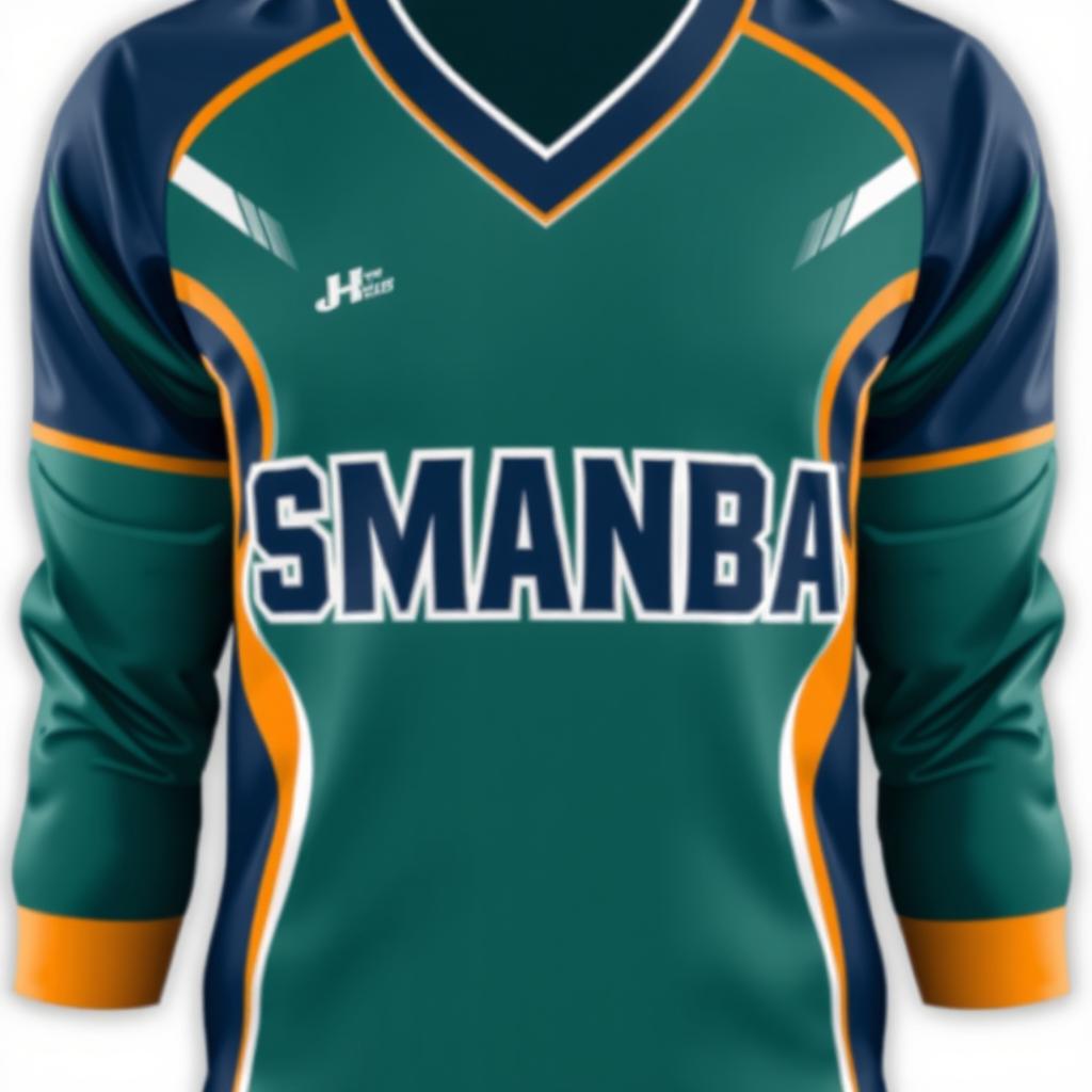 A sports jersey with the text 'SMANBA' prominently displayed