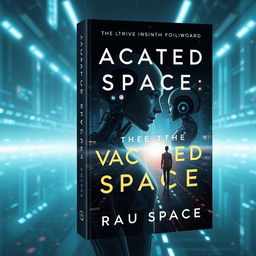 Create a book cover for a science fiction novel titled 'Vacant Space' about AI and humanity